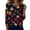 #02 Blue, variant on Crew Neck 3/4 Sleeve Casual Shirts for Women Leaf Printed Loose Soft Tees Breathable Lightweight Tunic Tops Daily Autumn Outfits,M,Saffron