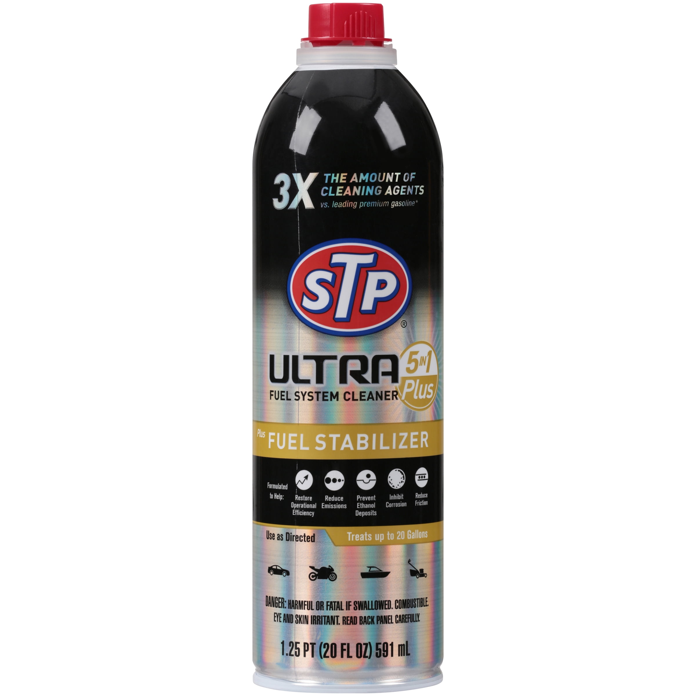 STP Ultra 5in1 Plus Fuel System Cleaner + Fuel Stabilizer, 20oz
