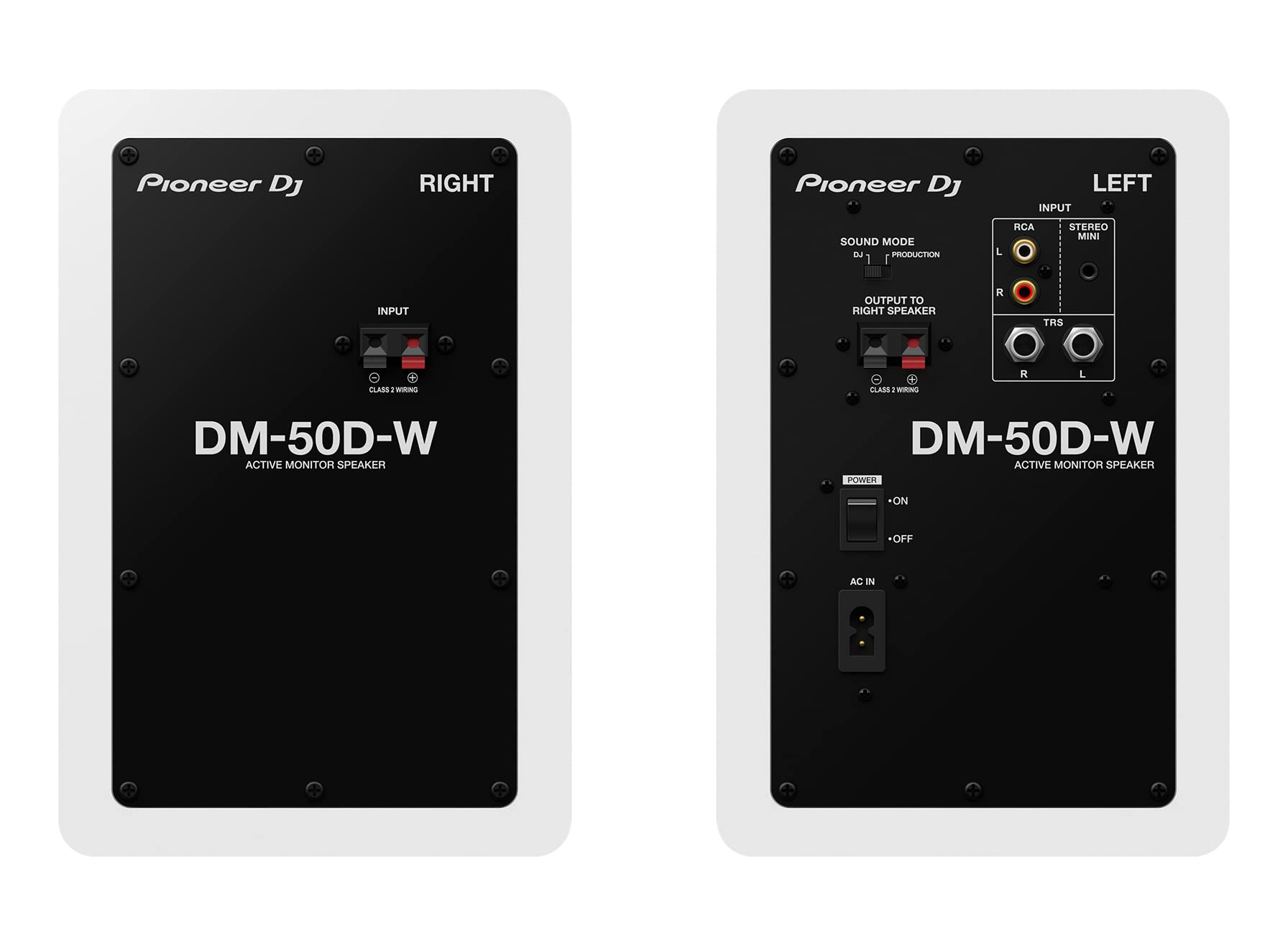 Pioneer DM-50D 5-inch White Desktop Monitor Bundle with Headphones, Laptop Stand, and Austin Bazaar Polishing Cloth