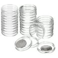 thumbnail image 1 of Uxcell 30pcs Acrílico Claro Redondo Soportes para Monedas de Dólar Cubiertas de Cápsula de Plástico Contenedor de Colección de Monedas 33mm, 1 of 6