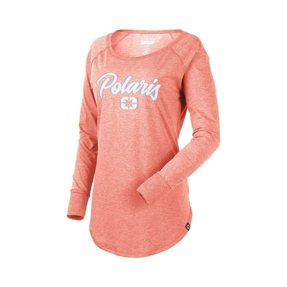 Polaris Women's Shadow Script Long Sleeve Tee T-Shirt Pink 286462302