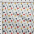 thumbnail image 4 of oneOone Polyester Lycra Off White Fabric Hot Air Balloon,Clouds & Rocket Transport Craft Projects Decor Fabric Printed By The Yard 56 Inch Wide, 4 of 5