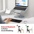 Adjustable laptop stand with 360degree swivel base, ergonomic laptop