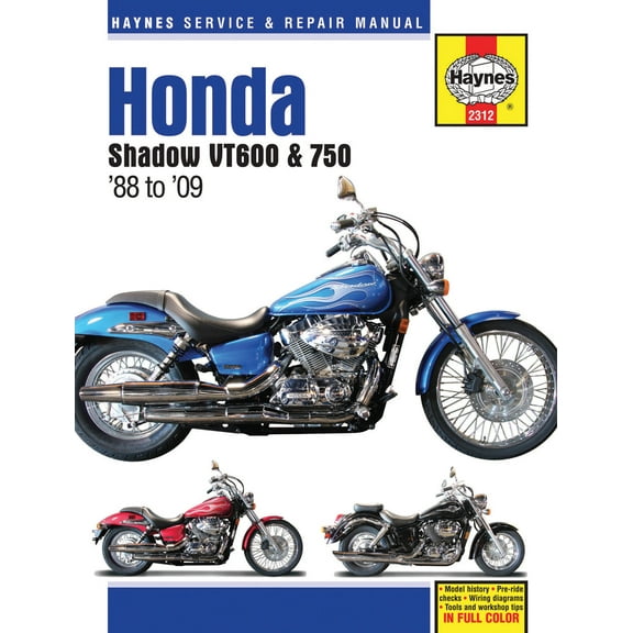 Haynes Service & Repair Manual: Honda Shadow VT600 & 750 '88 to '14 (Paperback)