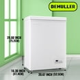 thumbnail image 7 of DEMULLER Small Freezer Chest Freezer with 2 Baskets Electronic Control Top Door Open White New, 7 of 7