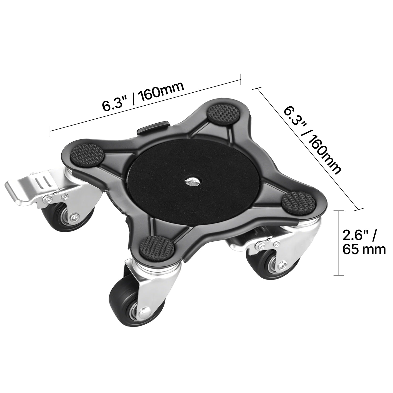 KFFKFF Appliance Mover, 1200 lbs Max Capacity, Robust Furniture Shifting Equipment with 5 Omni-directional Wheels, Carbon Steel Base, Furniture Elevation and Sliding Kit for Domestic Appliances