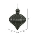 thumbnail image 2 of Vickerman 6" Black Matte Onion Drop Christmas Ornament, 4 per Bag, 2 of 2