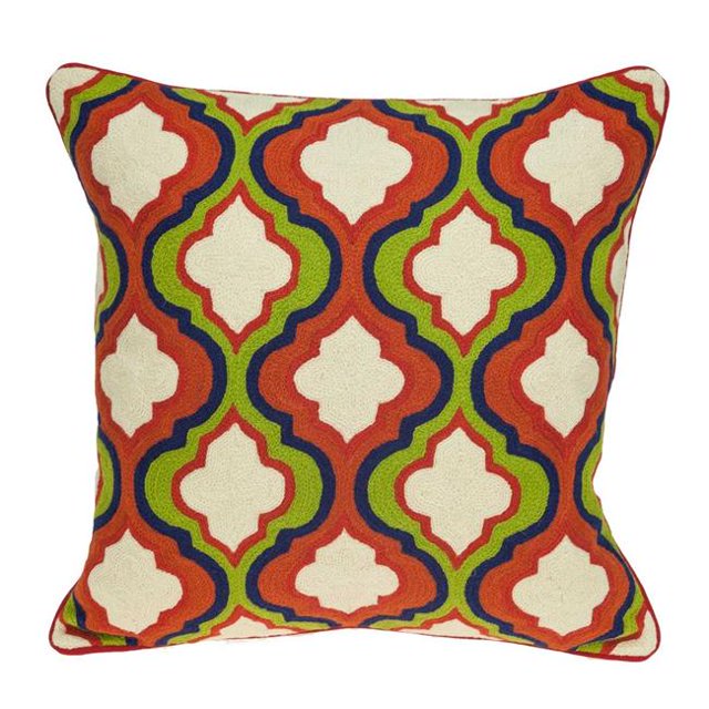 HomeRoots 334317 20 x 7 x 20 Po Housse d'Oreiller Rouge & Brun Transitionnel à la Main avec Insert en Poly