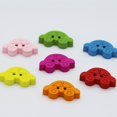 thumbnail image 3 of Abbracc 100 Pieces Colorful Car Shape Wooden Sewing Buttons 2 Holes for Scrapbook Crafts, 3 of 7