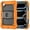 Orange+Black, variant on for iPad Pro 11 2022/2021/2020/2018 Case with PET Screen Protector Pencil Holder Stand Shoulder Strap | Heavy Duty Protection 3 Layer Silicone PC Case for iPad Air4/Air5 | Skyblue Beige