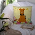 thumbnail image 3 of Carolines Treasures BB6041PW1414 Easter Eggs Airedale Fabric Decorative Pillow, 3 of 4