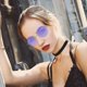 thumbnail image 3 of 8 pares de gafas de sol redondas hippie gafas de sol circulares para mujer gafas multicolor hippie diadema, 3 of 4