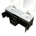 thumbnail image 4 of Laurel 84 in W Black Oak Double Vanity, Carrara Marble Top, Faucet Set, & 36 in Mirrors, 4 of 9