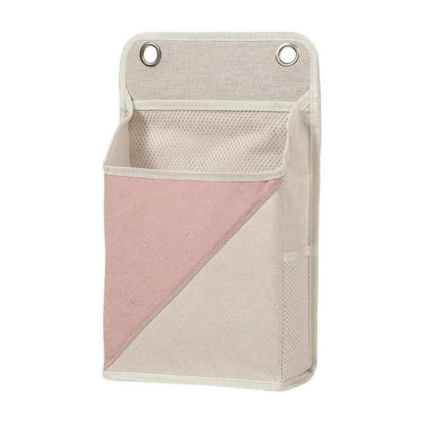 Bolsas de almacenamiento de pared, organizadores para dormitorios, cajas de almacenamiento con bolsillos, colgantes Rosa
