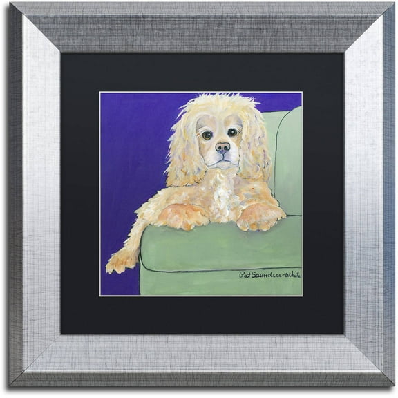 Trademark Fine Art "Betty Boop" Canvas Art by Pat Saunders-White, Black Matte, Silver Frame