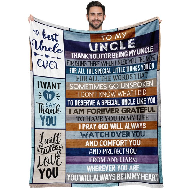 Manta Ekpvgit Best Uncle Gifts de 150 x 200 cm para el Día del Padre