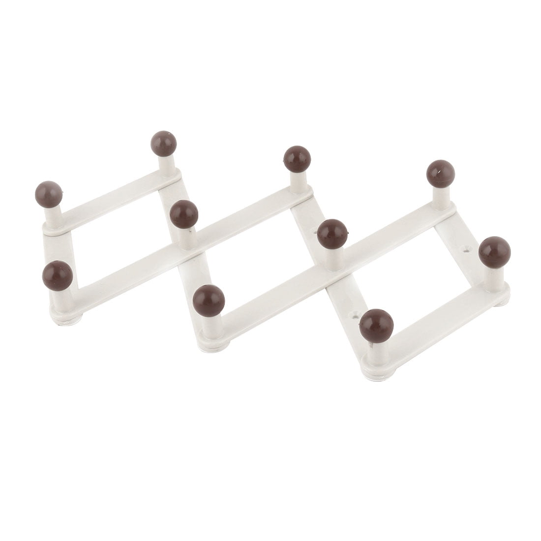 Uxcell Household Plastic Coat Hooks Wall Mounted Adhesive Hat Key Towel Adjustable Hanger