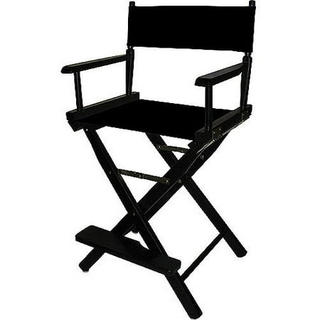 24" Director's Chair Black Frame-Black Canvas