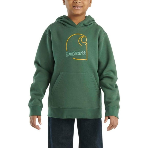 Carhartt Boys Fleece Pullover Logo Hoodie – Size S (8/10)