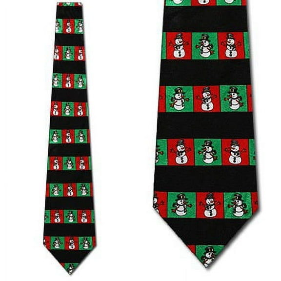 Snowman Panels Necktie Mens Tie by Steven Harris