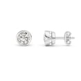 thumbnail image 3 of Fireborn Round-Shaped Diamond, Sterling Silver Earrings for Women, 0.5 CTW, 0.98 g, 14K White Gold, 3 of 4