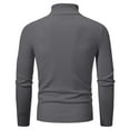 thumbnail image 5 of Aueoeo Mens Quarter Zip Pullover Stripe Soft Sweatshirt Long Sleeve Mock Neck Sweater Fashion Warm Pullover, 5 of 8