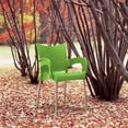 thumbnail image 2 of Compamia Romeo Chaise de Salle à Manger de Patio en Résine avec Accoudoirs, Vert Pomme, 2 of 3