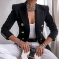 thumbnail image 4 of Traje de mujer Chaqueta corta Color sólido Chaqueta de viajero de negocios Ropa diaria, 4 of 4