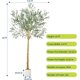 thumbnail image 2 of 10ft artificial olive tree con blanca planter, de altura fake indoor plant con realistic leaves y fruit, ideal para para home y oficina floor decor, 2 of 7