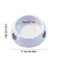 thumbnail image 3 of Dog Bowl C-Shaped Wide Feeding Bowl • Anti-Tip Plastic Pet Food Dish • Slip-Resistant Rubber Base • Pink Blue Gray • 17.5x13x5.8cm Durable Dishwasher, 3 of 6