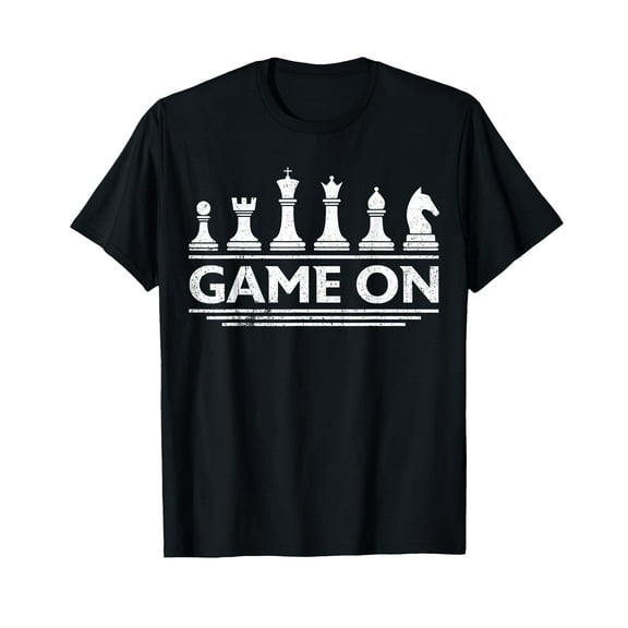 Game On Chess Pieces Funny Board Game Themed Gift Men Kids T-Shirt