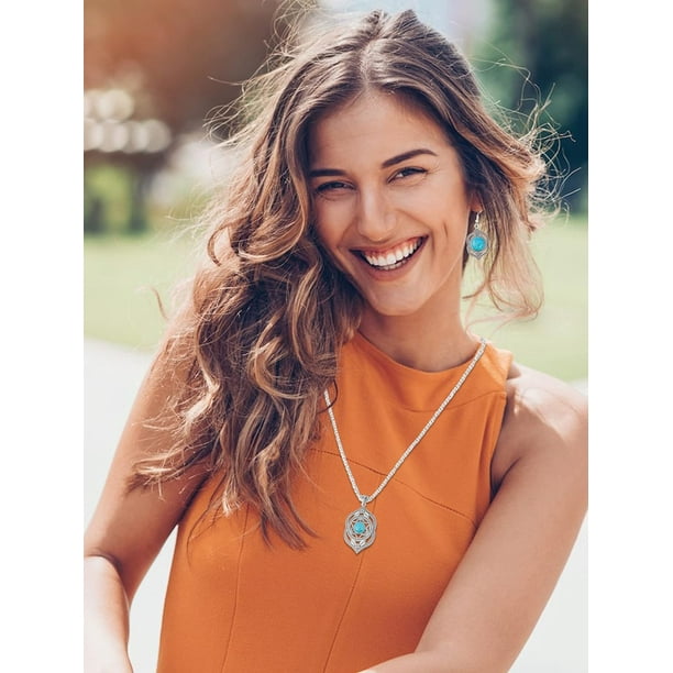 HAHDAXIA Boho Necklaces for Women Turquoise Necklace Layered Suede Choker Necklaces Western Necklace Jewelry Long Necklaces for Women Trendy Walmart