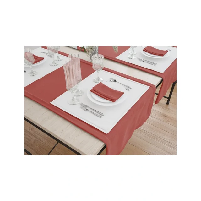 Nappe 54"x120 Pouces Tissu 7,1 Oz Polyester Filé "Tradition" Couleur Foncée 2/ Paquet