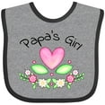 thumbnail image 3 of Inktastic Papa's Girl Heart Flowers Girls Baby Bib, 3 of 4