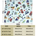thumbnail image 3 of Cartoon Truck Flannel Fleece Blanket, Soft Microfiber Cozy Lightweight Sofa Travel Blanket for Baby, Kids, Youth (50"x40" for Kids), 3 of 4