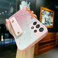 thumbnail image 6 of Gradient Color Glitter Wristband Stand Phone Case TPU Girls Fashion Shockproof Bumper for Samsung Galaxy S23 S22 S21 Plus Ultra FE A72 A71 4G Back Cover(White,Samsung S23), 6 of 7
