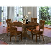 East West Furniture Kenley 5-piece Traditional Wood Dining Set in Espresso