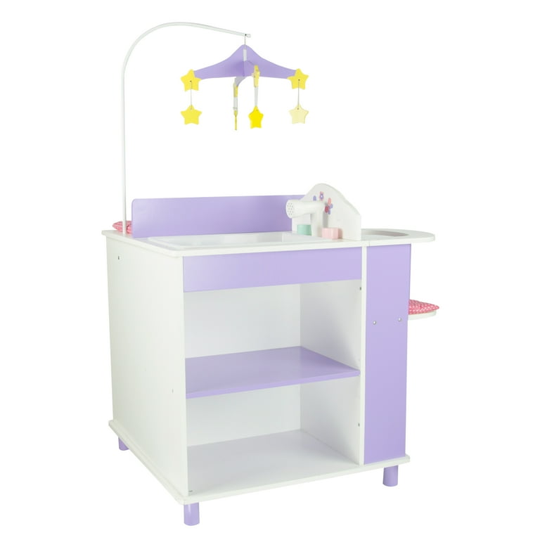 Olivia's Little World Two-Sided Wooden Baby Doll Changing Station