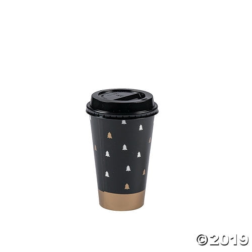 Bold Christmas Insulated Coffee Cups with Lids