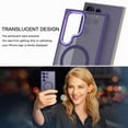 thumbnail image 2 of DOMAVER Samsung Galaxy S24 Ultra Case 6.8 Inch, MagSafe Compatible Matte Translucent Cover, Slim Shockproof Protective - Purple, 2 of 8