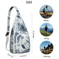 thumbnail image 2 of Watercolor Flower Sling Bag - Soft Botanical Garden Print, Multi-Functional Shoulder Pack, 2 of 4