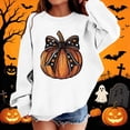 thumbnail image 2 of Lutiedan Halloween Sweatshirt for Girls Pumpkin Ghost Graphic Pullover Tops Baggy Crewneck Spooky Season Sweatshirt Size 1-13, 2 of 6