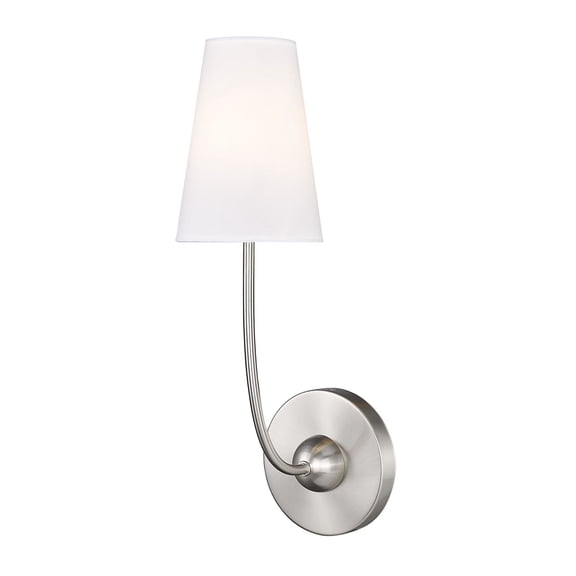 3040-1S-BN-Z-Lite-Shannon - 1 Light Wall Sconce In Traditional Style-17 Inches Tall and 5.25 Inches Wide-Brushed Nickel Finish