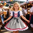 thumbnail image 2 of NordicNest Girls Style Skirt Bavarian Festival Traditional Apron Waistband Adjustable Toddler Kid Skirt for Girls Back to School, 2 of 4