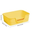thumbnail image 3 of Semi-Enclosed Litter Box for Cats, Large Cat Litter Box with Odor Control and Anti Splash Design, High Sided Open Breathable Pet Toilet(Yellow), 3 of 6