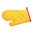 thumbnail image 1 of Bewildely Manoplas anti-calor de alta temperatura, guante para horno microondas, guantes de algodón con aislamiento térmico, manoplas Cocina y Comedor Pequeños puntos amarillos, 1 of 6