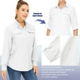 thumbnail image 7 of POENTAB Long Sleeve Casual Shirts for Women Button Down Quick Dry Hiking Fishing Work Shirt UPF 50+ UV Sun Protection Summer Fall Tops, 7 of 7