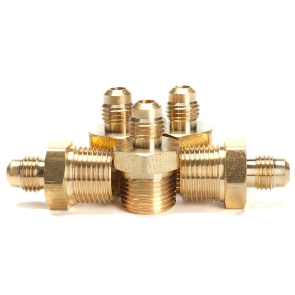 LTWFITTING Brass Flare 1/4" OD x 3/8" Male NPT Connector Tube Fitting(pack of 5)