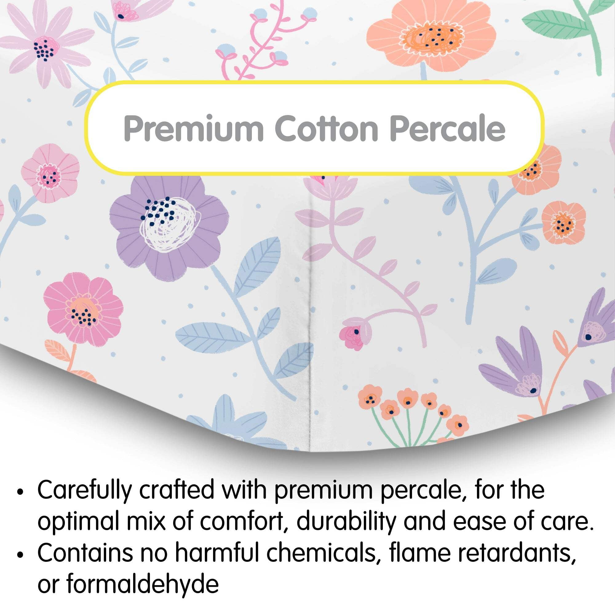 BreathableBaby All-in-One Fitted Sheet & Waterproof Cover, For 39" x 27"/99 x 69 cm Play Yard Mattress, White (2-Pack)