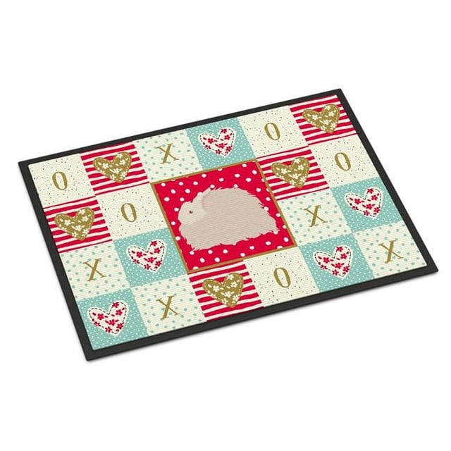 Carolines Treasures CK5386JMAT Tapis Intérieur Ou Extérieur 24 x 36 Po. Fluffy Angora Rabbit Love